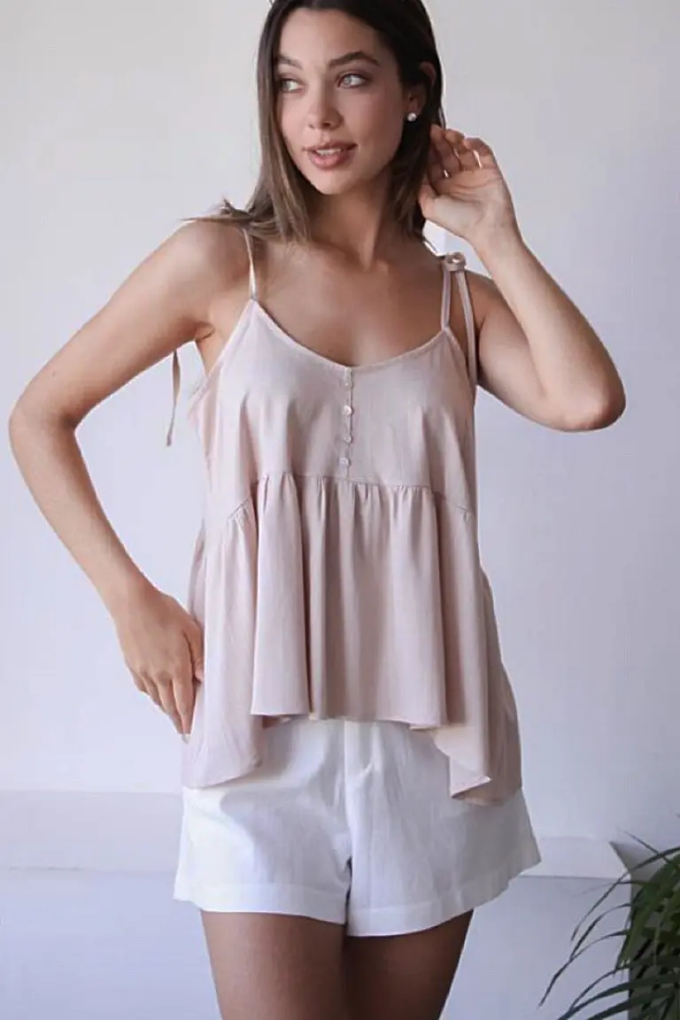 Blusa Bretel Con Vuelo de Hesed en Blusas para argentina