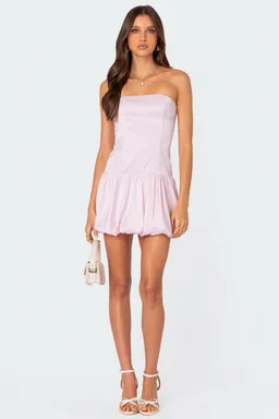 Mini vestido satén falda bombucha de Edikted en Vestidos para argentina