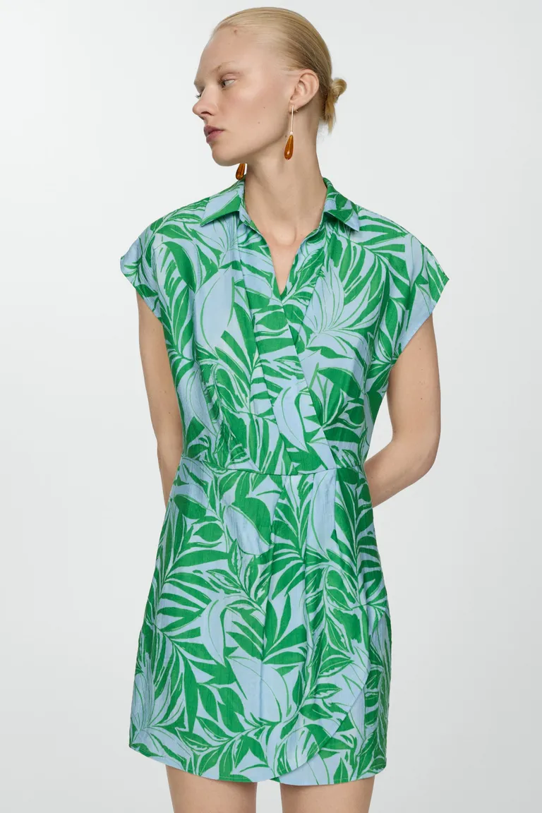 Vestido cruzado estampado de Mango en Vestidos para argentina