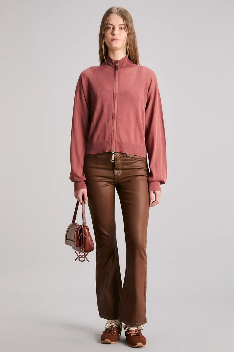 Chaqueta bomber rosa con diseño oversize y detalles de transparencia de Kosiuko en Chaquetas para argentina