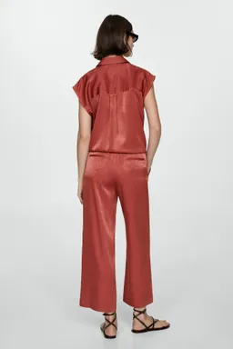 Camisa satinada con lazo de Mango en Camisas para argentina