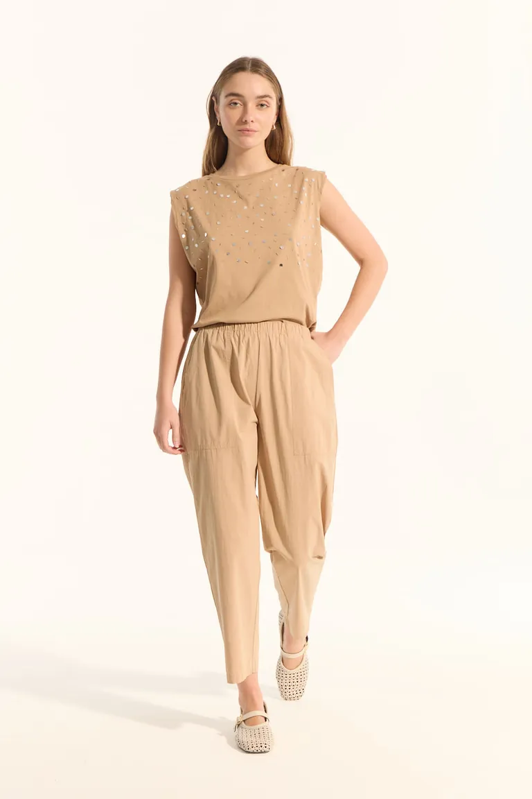 Remera de manga corta con detalle de aplique en el delantero de Portsaid en Remeras para argentina