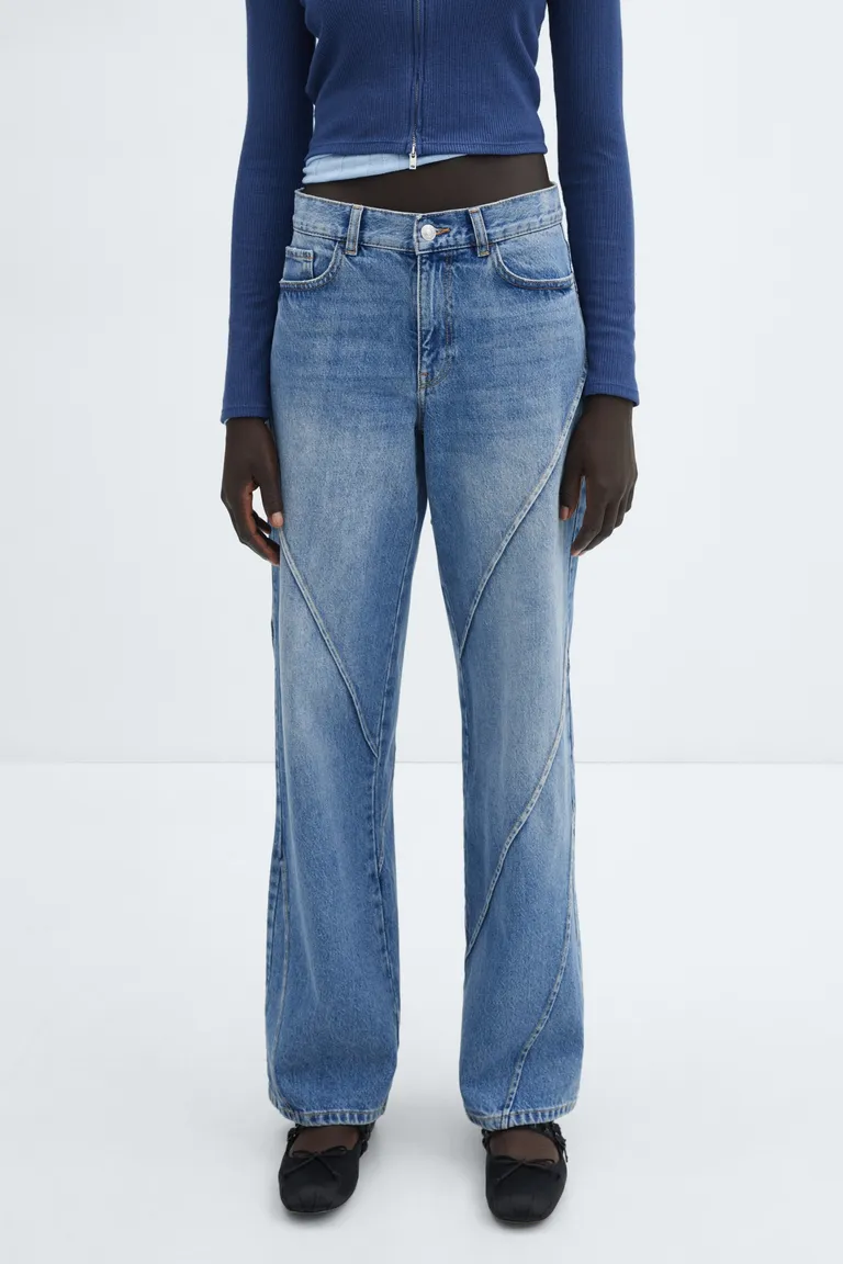 Jeans wideleg con costuras de Mango en Pantalones para argentina