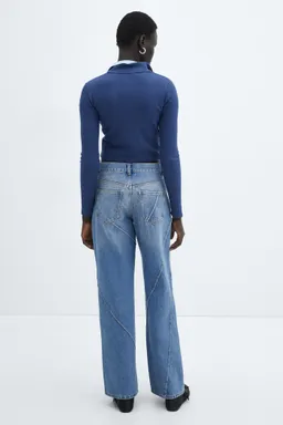 Jeans wideleg con costuras de Mango en Pantalones para argentina