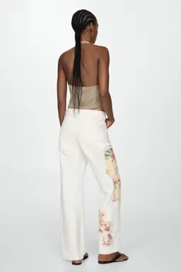 Jeans rectos parches flores de Mango en Pantalones para argentina