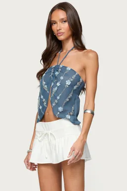 Top halter delantero con abertura de Edikted en Tops para argentina