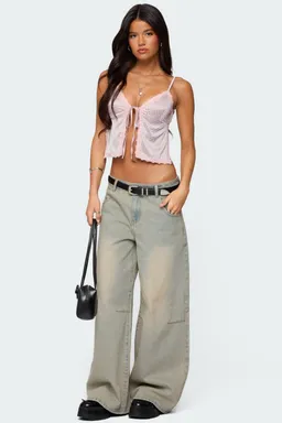 Jeans santi pierna ancha de Edikted en Pantalones para argentina