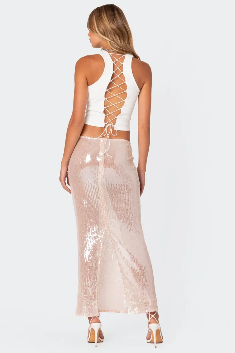 Musculosa koko con cordones de Edikted en Tops para argentina
