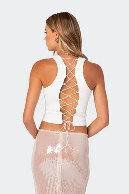 Musculosa koko con cordones de Edikted en Tops para argentina