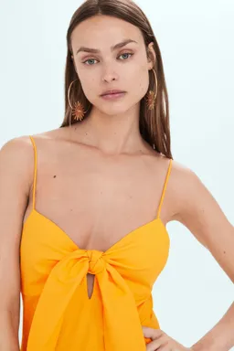 Vestido tirantes escote nudo de Mango en Vestidos para argentina