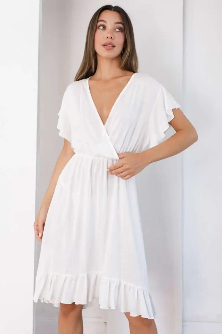 Vestido Cruzado Volado de Hesed en Vestidos para argentina