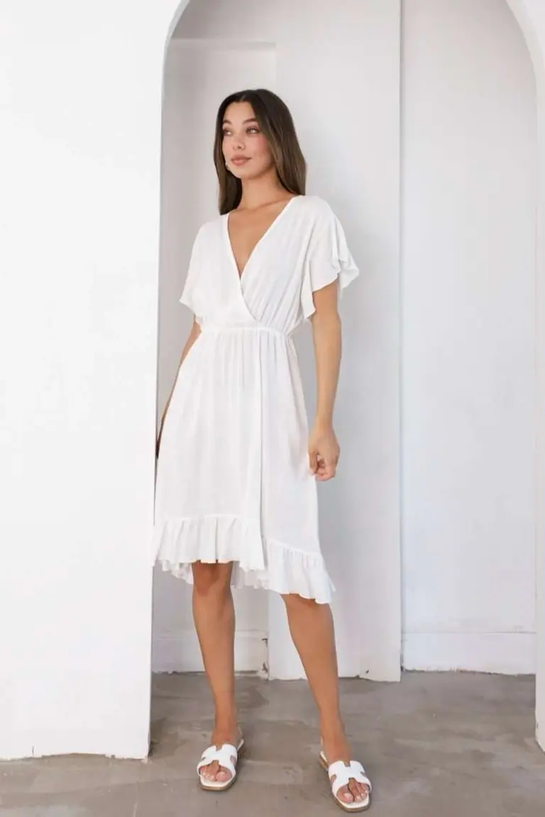 Vestido Cruzado Volado de Hesed en Vestidos para argentina