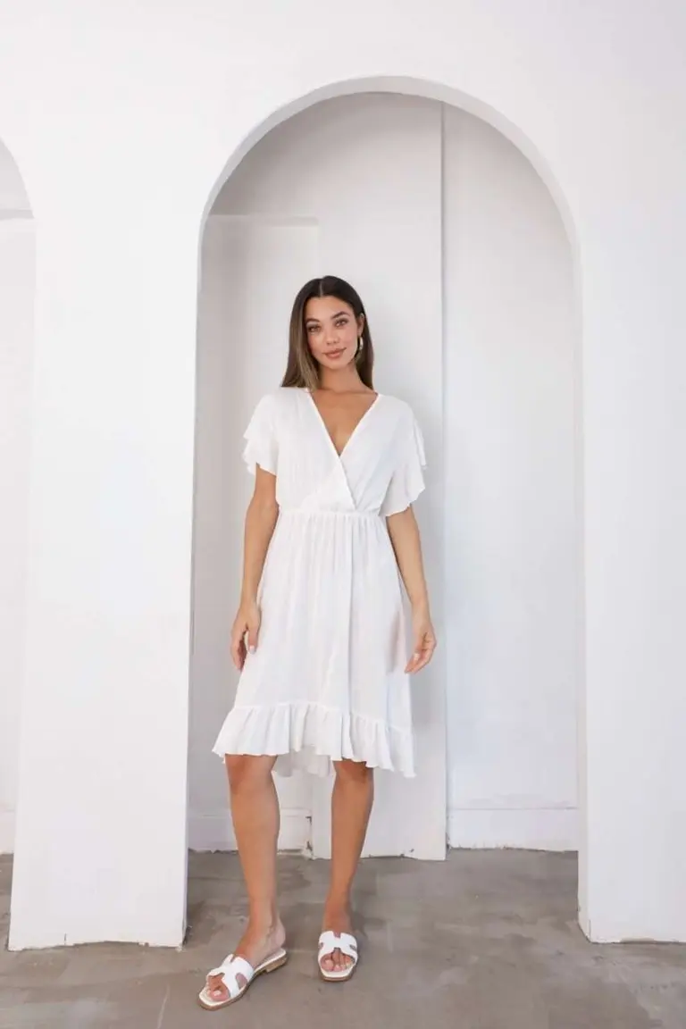 Vestido Cruzado Volado de Hesed en Vestidos para argentina