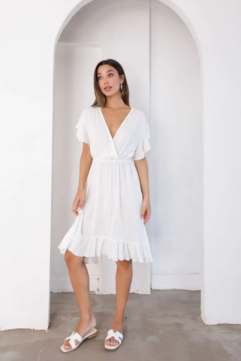 Vestido Cruzado Volado de Hesed en Vestidos para argentina