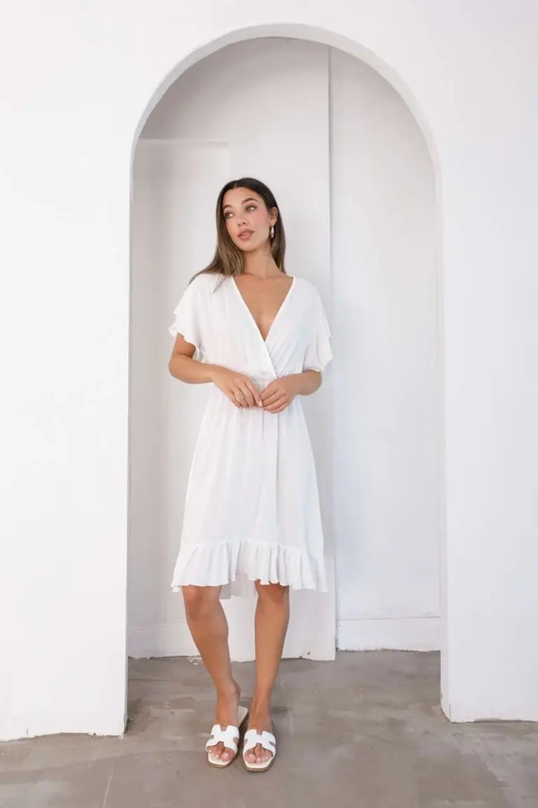 Vestido Cruzado Volado de Hesed en Vestidos para argentina