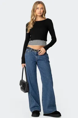 Top rayas shania con capas de Edikted en Tops para argentina