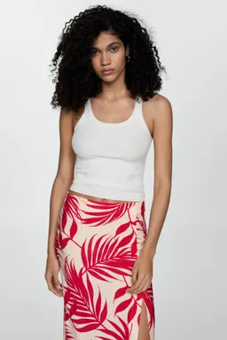 Falda estampada con abertura de Mango en Faldas para argentina
