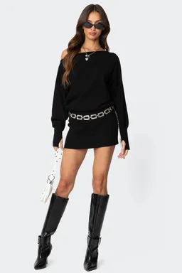 Mini vestido punto con hombros descubiertos de Edikted en Vestidos para argentina