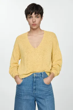 Sweater punto fino cuello de Mango en Buzos y Sweaters para argentina
