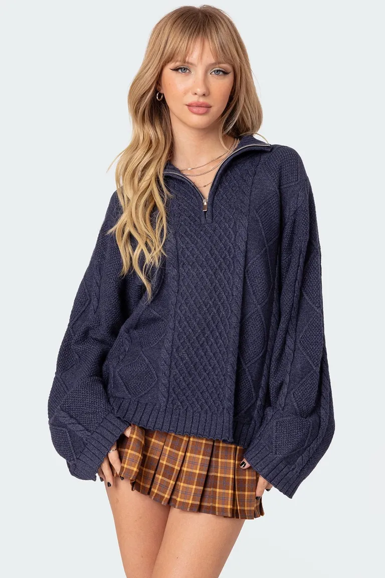 Sweater oversize con cierre de Edikted en Buzos y Sweaters para argentina