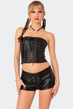 Corset encaje cuero sintético de Edikted en Tops para argentina