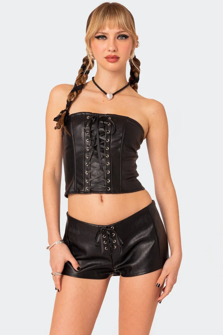 Corset encaje cuero sintético de Edikted en Tops para argentina
