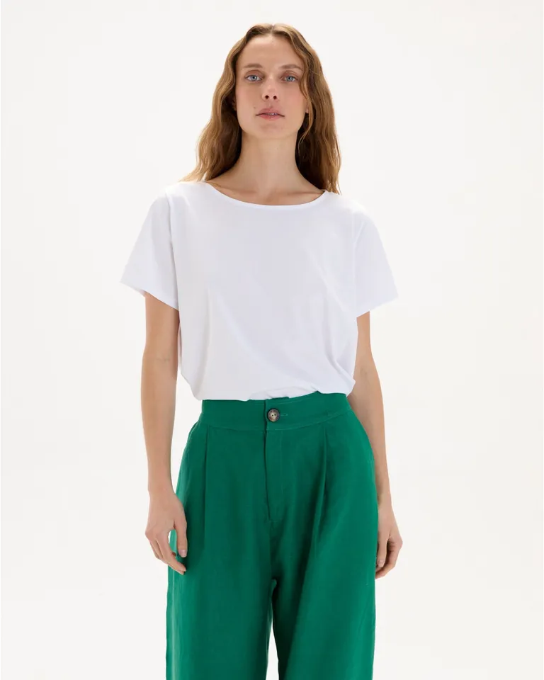 Remera de manga corta con escote redondo en material premium de Blue Sheep en Remeras para argentina