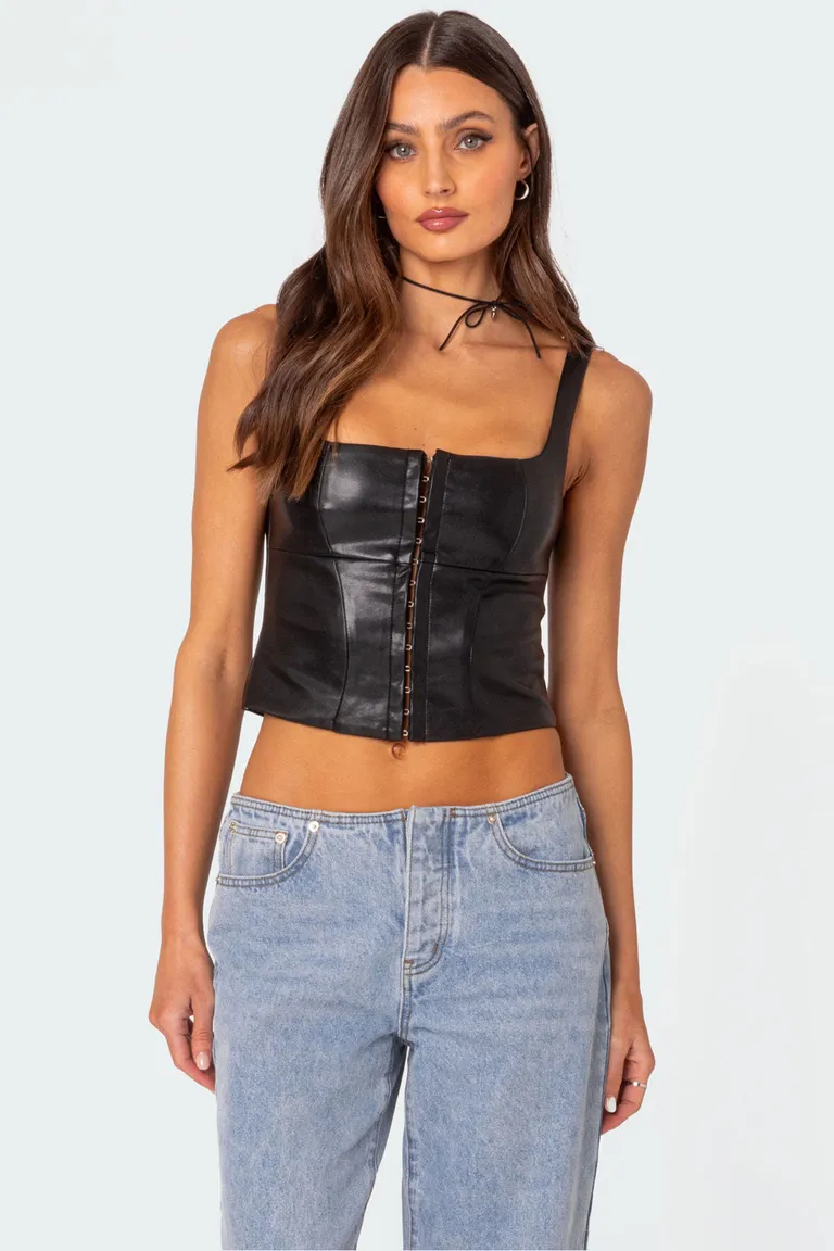 Corset simone cuero sintético de Edikted en Tops para argentina