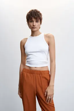Pantalón con cintura elástica de Mango en Pantalones para argentina