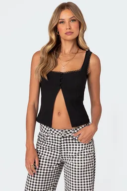 Top odette detalle dividido de Edikted en Tops para argentina