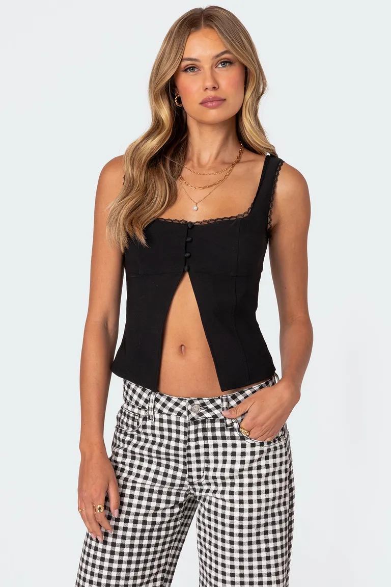 Top odette detalle dividido de Edikted en Tops para argentina