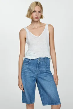 Top lino breteles nudos de Mango en Tops para argentina