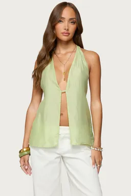 Top halter delantero sedoso de Edikted en Tops para argentina