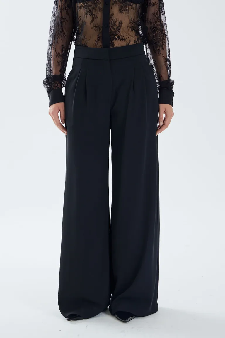 Pantalón sastrero de corte amplio con tiro alto y cierre de Portsaid en Pantalones para argentina