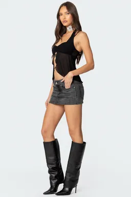Top halter mesh abertura frontal de Edikted en Tops para argentina
