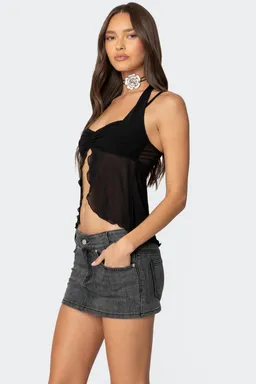 Top halter mesh abertura frontal de Edikted en Tops para argentina