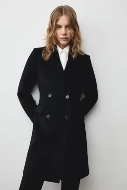 Abrigo midi lana doble botonadura de Mango en Chaquetas para argentina