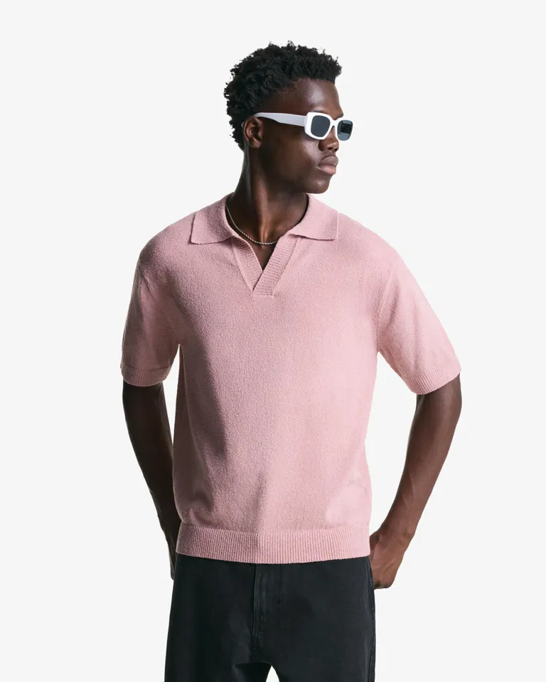 Chomba texturizada tejido toalla de Bershka en Remeras y Polos para argentina