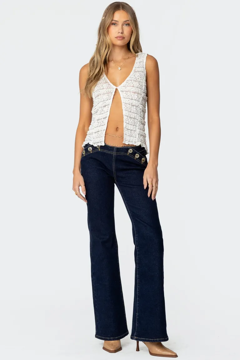 Jeans acampanados alison tiro bajo de Edikted en Pantalones para argentina