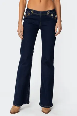 Jeans acampanados alison tiro bajo de Edikted en Pantalones para argentina