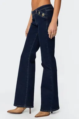 Jeans acampanados alison tiro bajo de Edikted en Pantalones para argentina