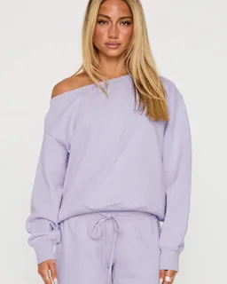 Jumper wellness off shoulder lavanda de Princess Polly en Buzos y Sweaters para argentina