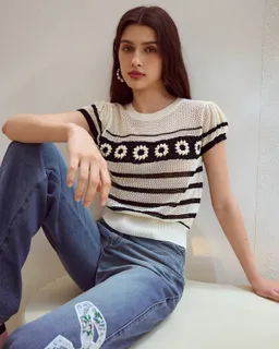 Top de punto rayado de Motf en Buzos y Sweaters para argentina