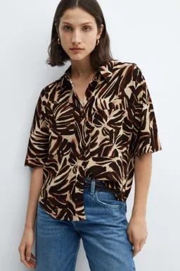 Camisa fluida estampada de Mango en Camisas para argentina