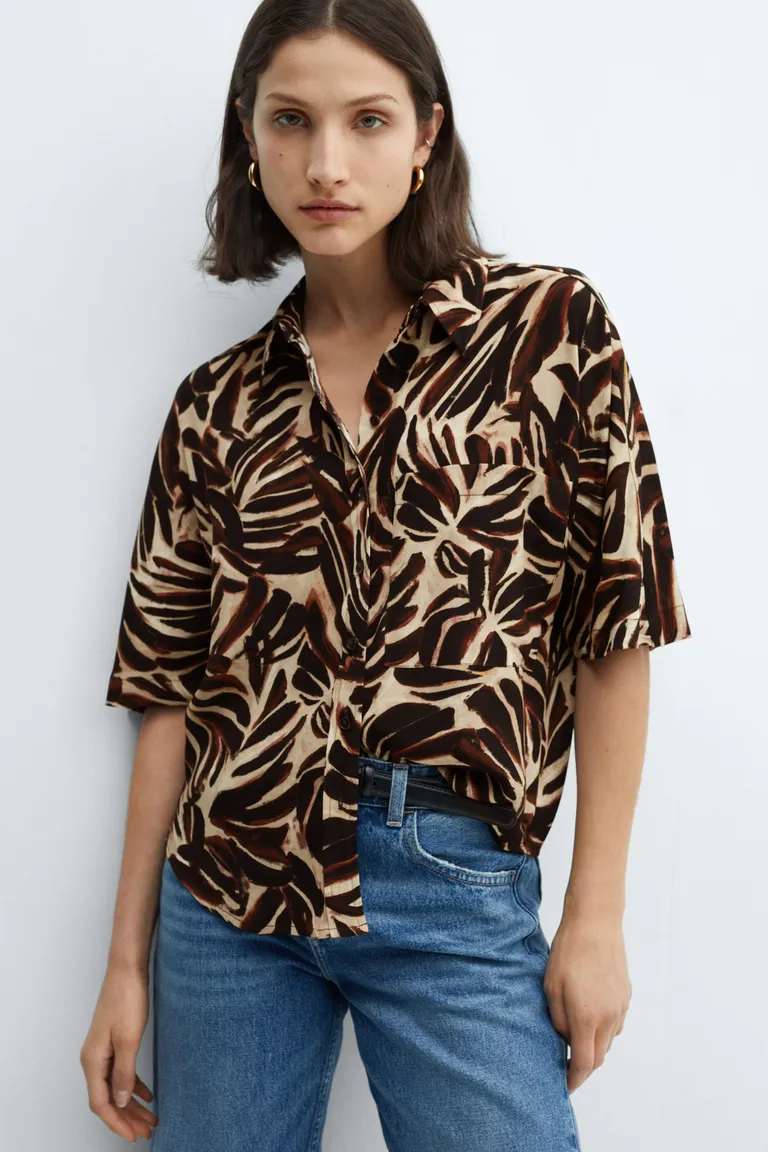 Camisa fluida estampada de Mango en Camisas para argentina