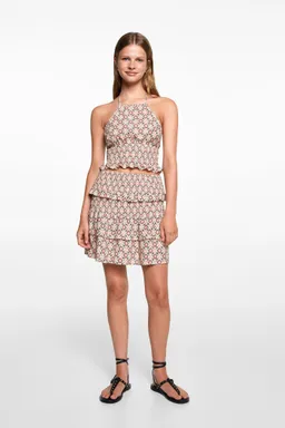 Top crop halter estampado de Mango Teen en Tops para argentina
