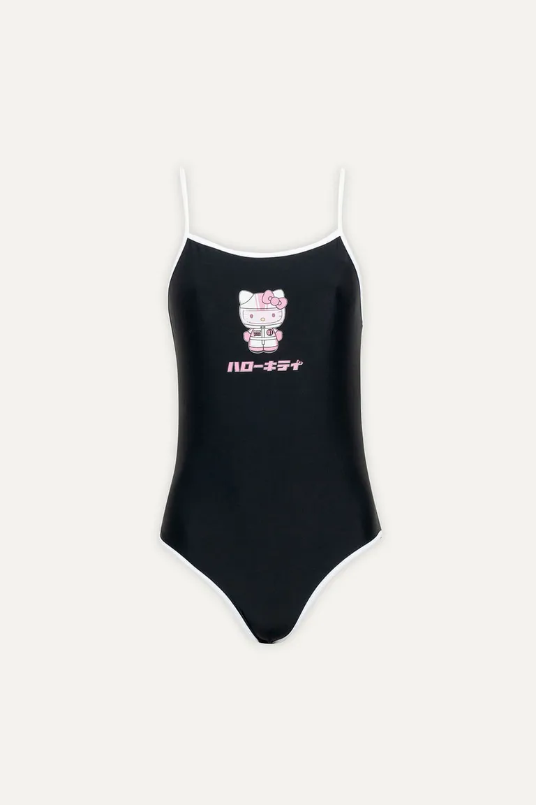 Traje de Baño Entero de Lycra Mate con Estampa de Kitty Tokyo de 47 Street en Swimwear y Beachwear para argentina