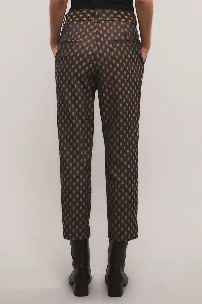 Pantalón de vestir sastrero corte cigarette con patrón geométrico de Kosiuko en Pantalones para argentina