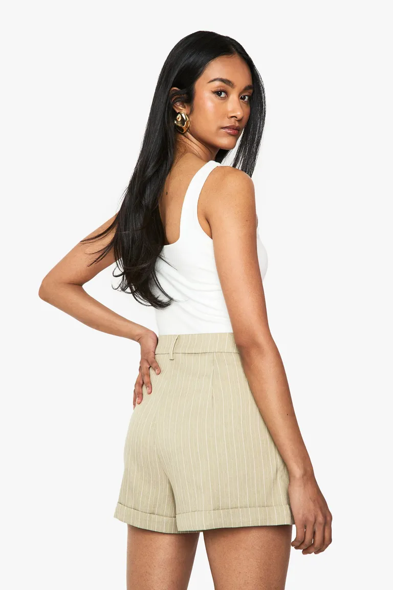 Short sastrero a rayas de Boohoo en Shorts para argentina