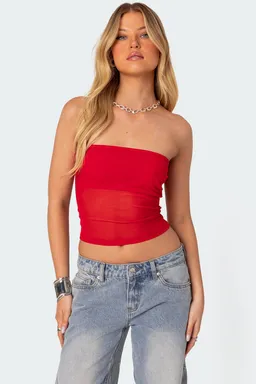 Top tubo mesh celestia de Edikted en Tops para argentina